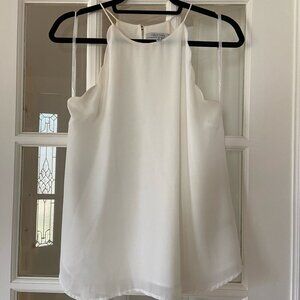 Naked Zebra White Sleeveless Blouse Size Small